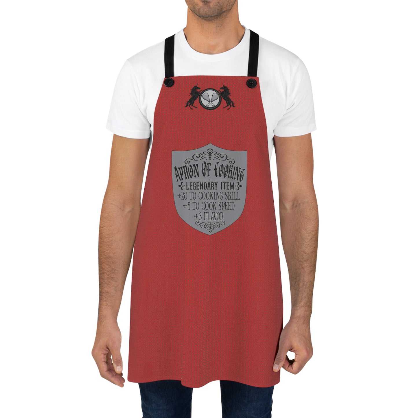 Magic apron of cooking in red