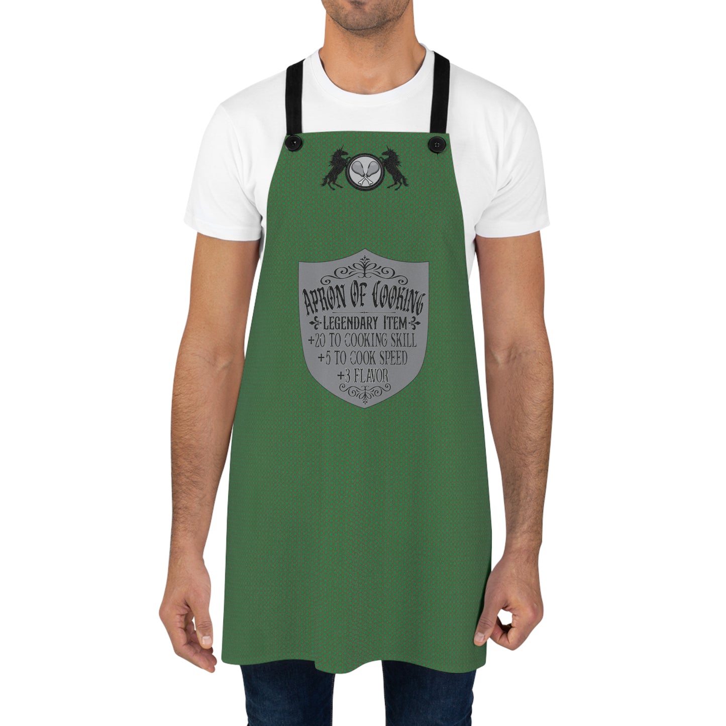 Magic apron of cooking in green