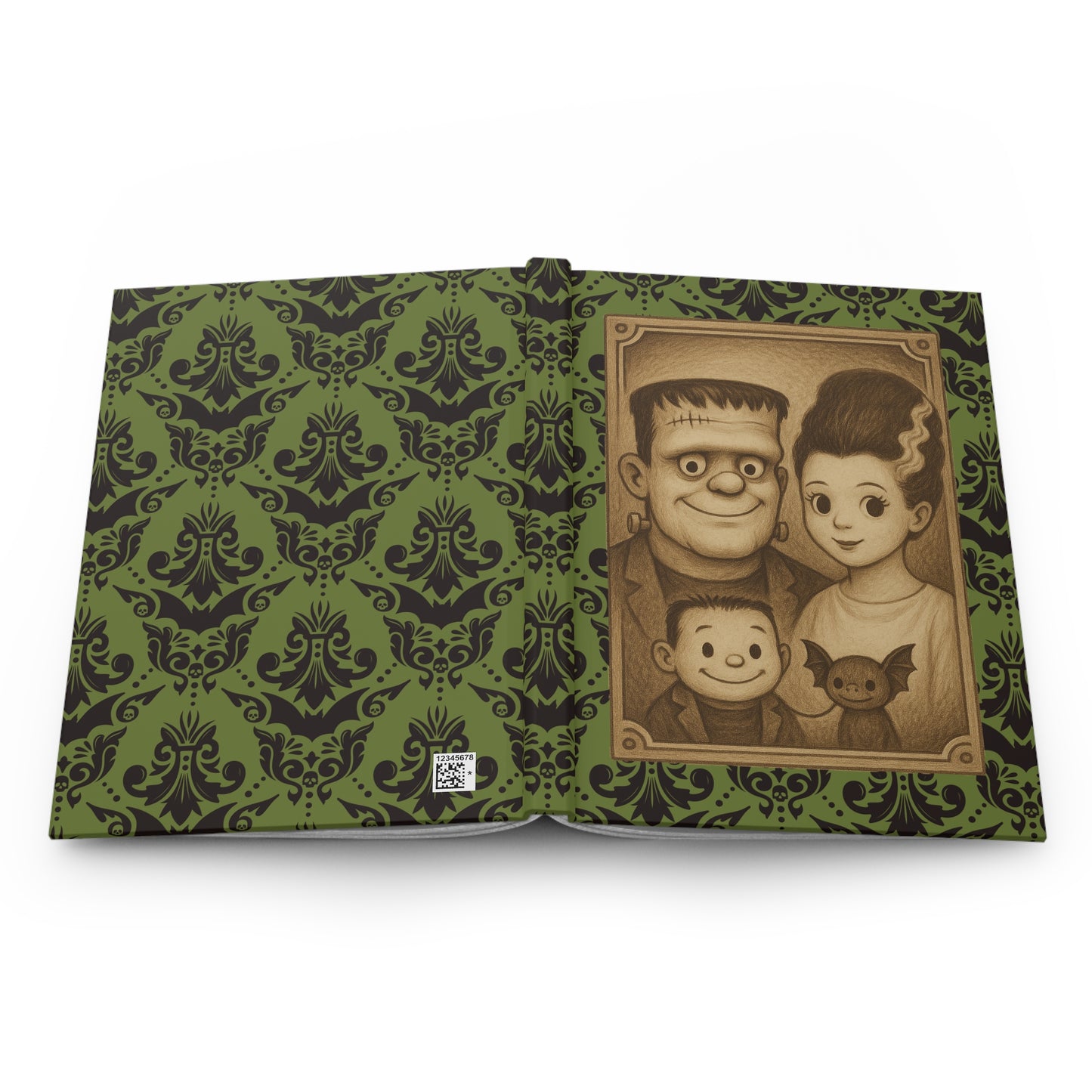 Frankenstein Family Gothic Journal – Spooky Hardcover Notebook for Halloween Lovers