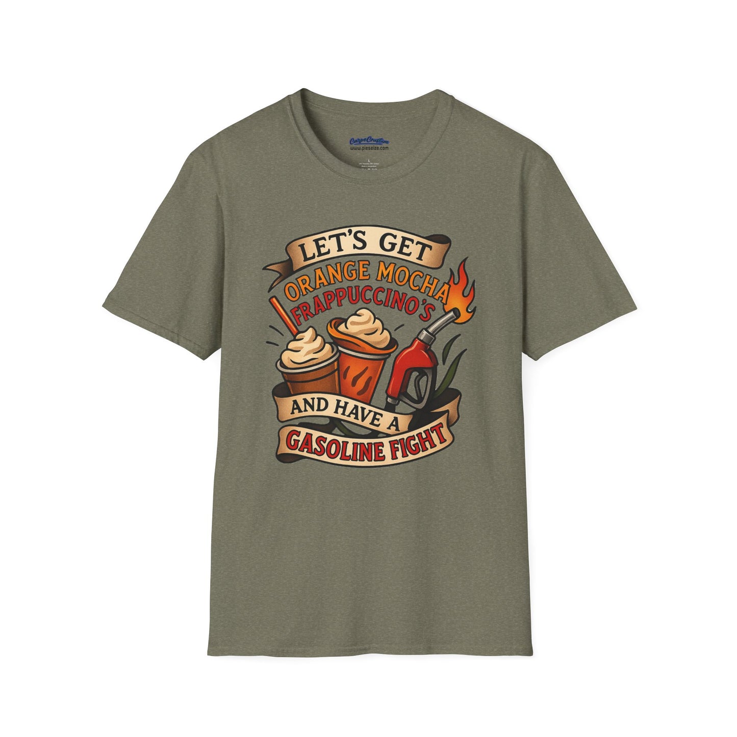 Zoolander Inspired Orange Mocha Frappuccino Shirt Funny Gasoline Fight Tee