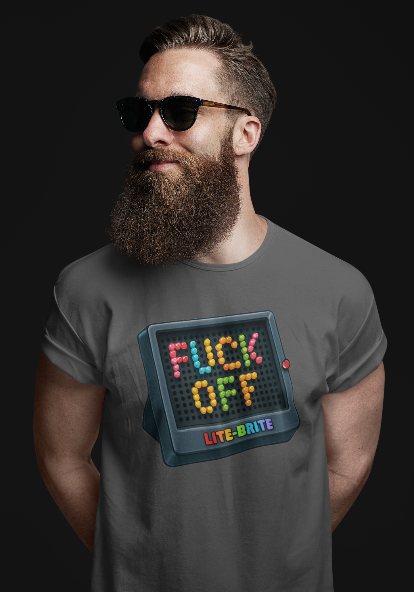 Lite-Brite Fuck Off Shirt Funny Retro Nostalgia Graphic Tee