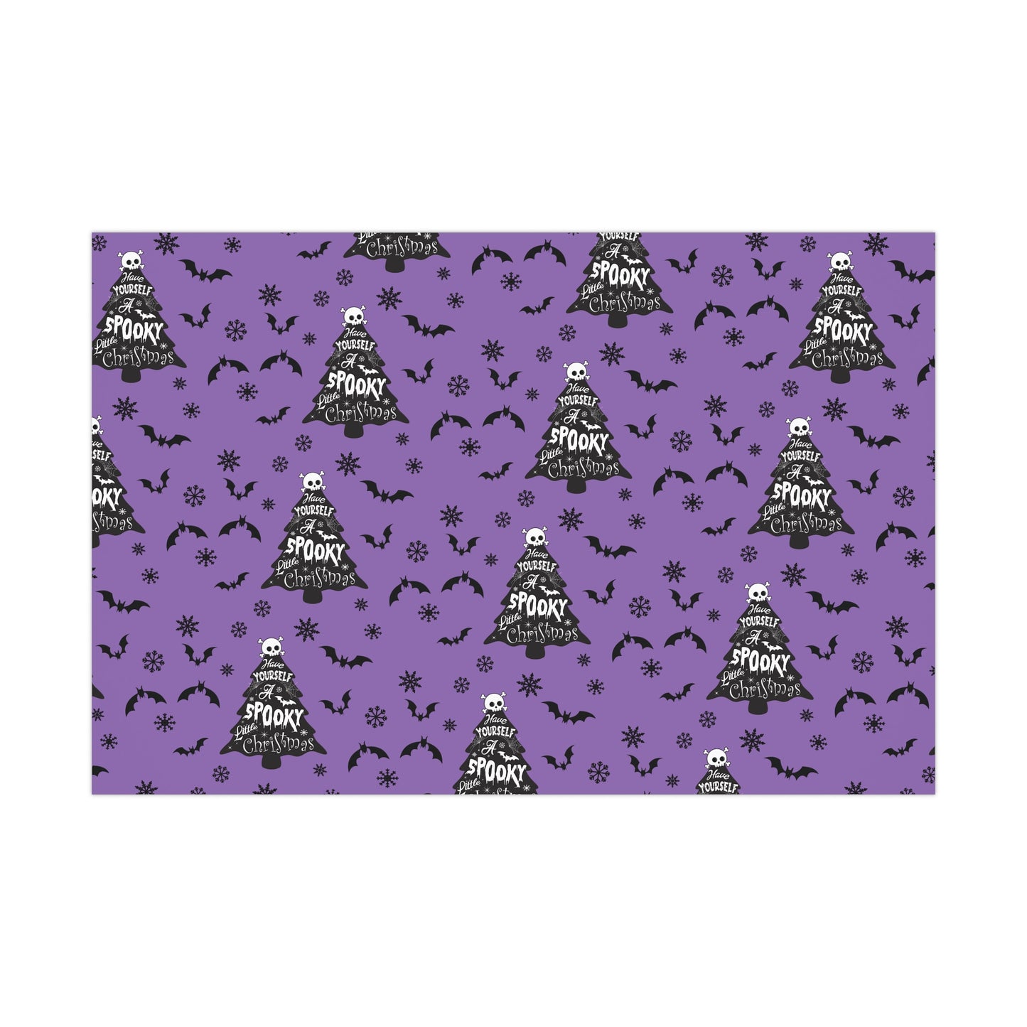 Have yourself a spooky little christmas wrapping paper in purple