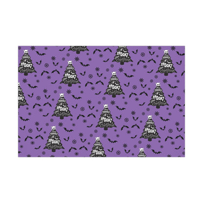 Have yourself a spooky little christmas wrapping paper in purple