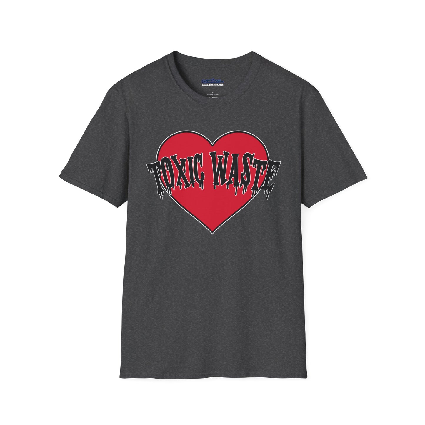 I Heart Toxic Waste Shirt – Fallout Inspired Retro Grunge Tee, Apocalyptic Aesthetic T-Shirt