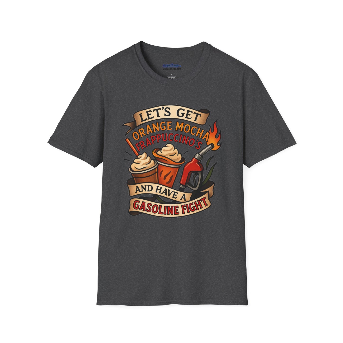 Zoolander Inspired Orange Mocha Frappuccino Shirt Funny Gasoline Fight Tee