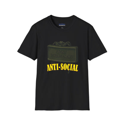 Anti-Social Claymore Shirt - Military Parody Graphic Tee Casual Wear for Introverts