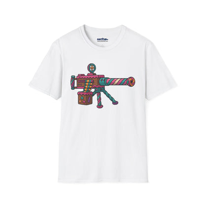 Whimsical Candy 50 Cal Shirt – Bright & Bold Funny Gun Design Tee