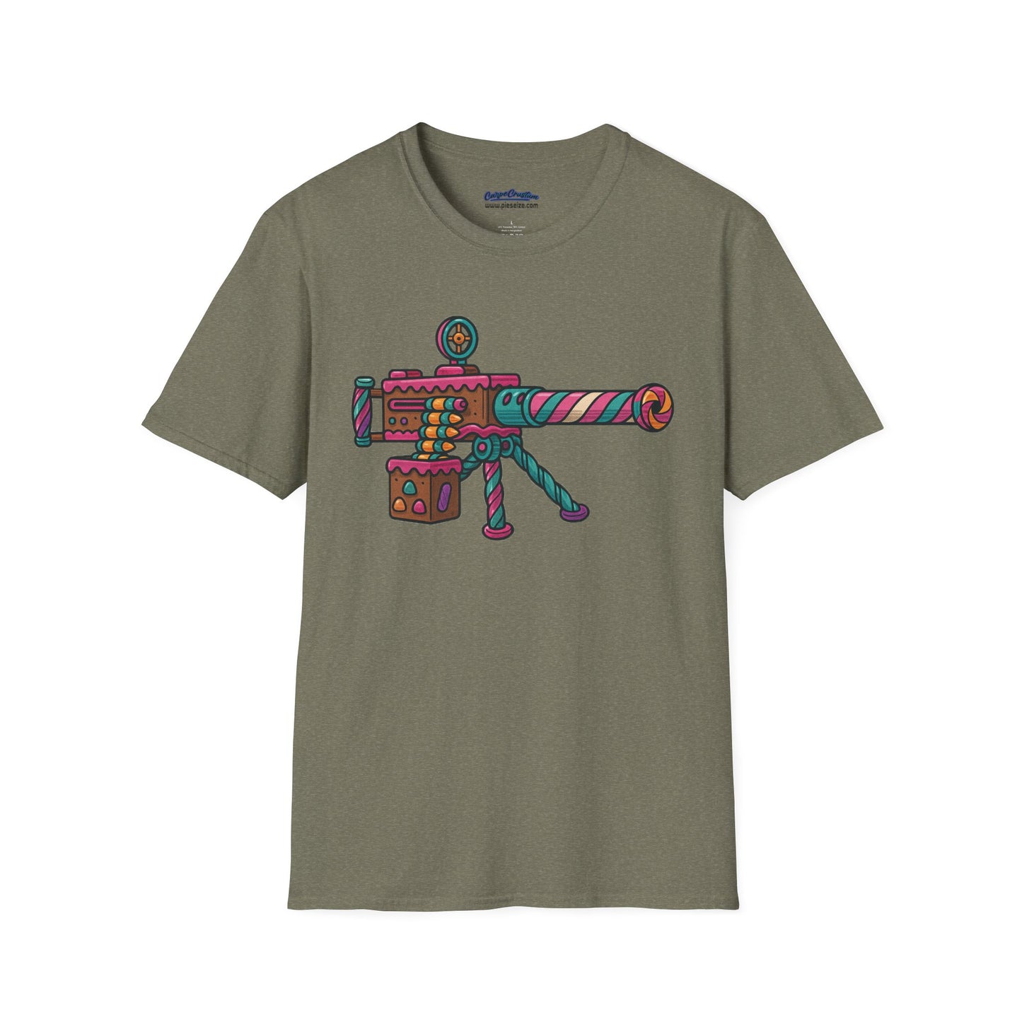 Whimsical Candy 50 Cal Shirt – Bright & Bold Funny Gun Design Tee