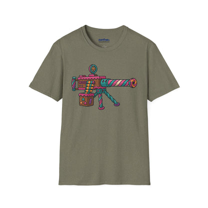 Whimsical Candy 50 Cal Shirt – Bright & Bold Funny Gun Design Tee