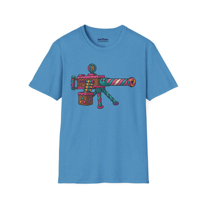 Whimsical Candy 50 Cal Shirt – Bright & Bold Funny Gun Design Tee