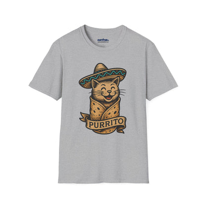 Purrito Cat Burrito T-Shirt – Funny Sombrero Kitty Tee