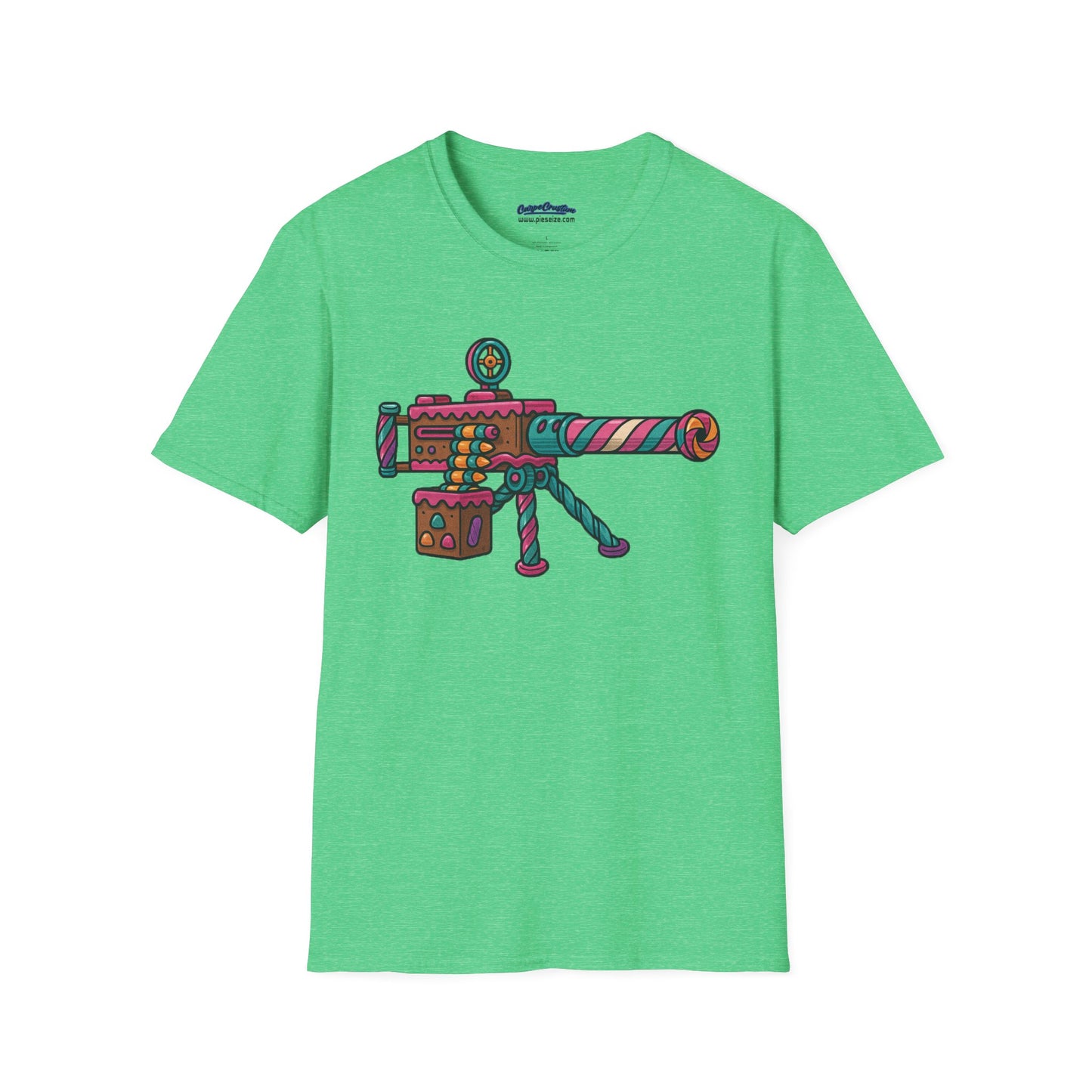 Whimsical Candy 50 Cal Shirt – Bright & Bold Funny Gun Design Tee