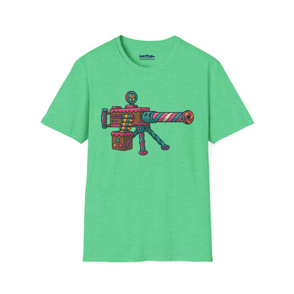 Whimsical Candy 50 Cal Shirt – Bright & Bold Funny Gun Design Tee