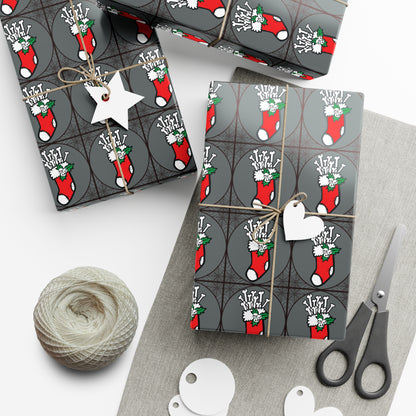 Stocking Filled With Bones Wrapping Paper