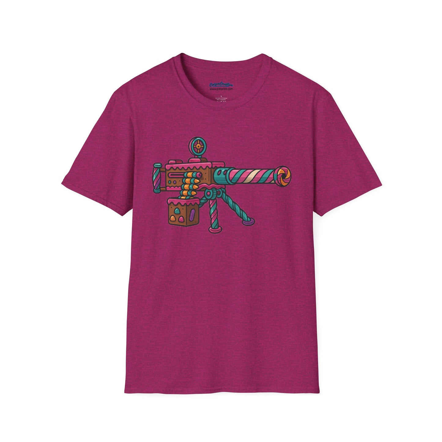 Whimsical Candy 50 Cal Shirt – Bright & Bold Funny Gun Design Tee