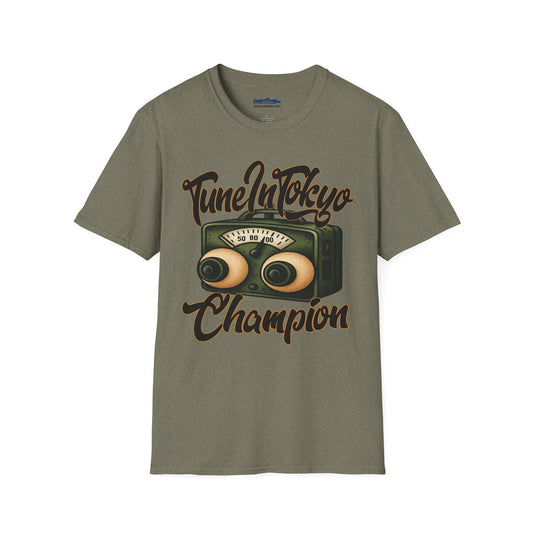 Vintage Tune In Tokyo Champion Tee - Funny Radio Parody Shirt