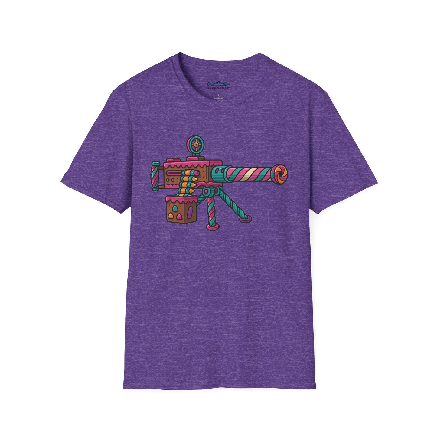 Whimsical Candy 50 Cal Shirt – Bright & Bold Funny Gun Design Tee