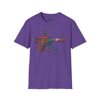 Whimsical Candy 50 Cal Shirt – Bright & Bold Funny Gun Design Tee