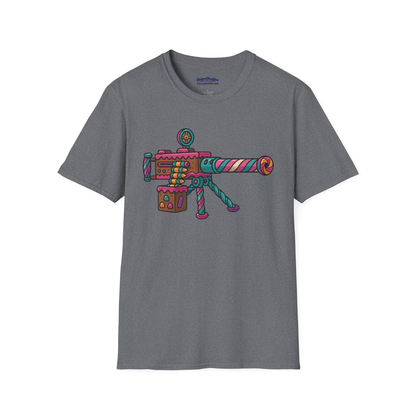 Whimsical Candy 50 Cal Shirt – Bright & Bold Funny Gun Design Tee