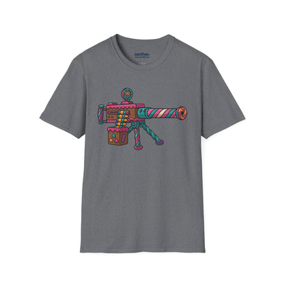 Whimsical Candy 50 Cal Shirt – Bright & Bold Funny Gun Design Tee