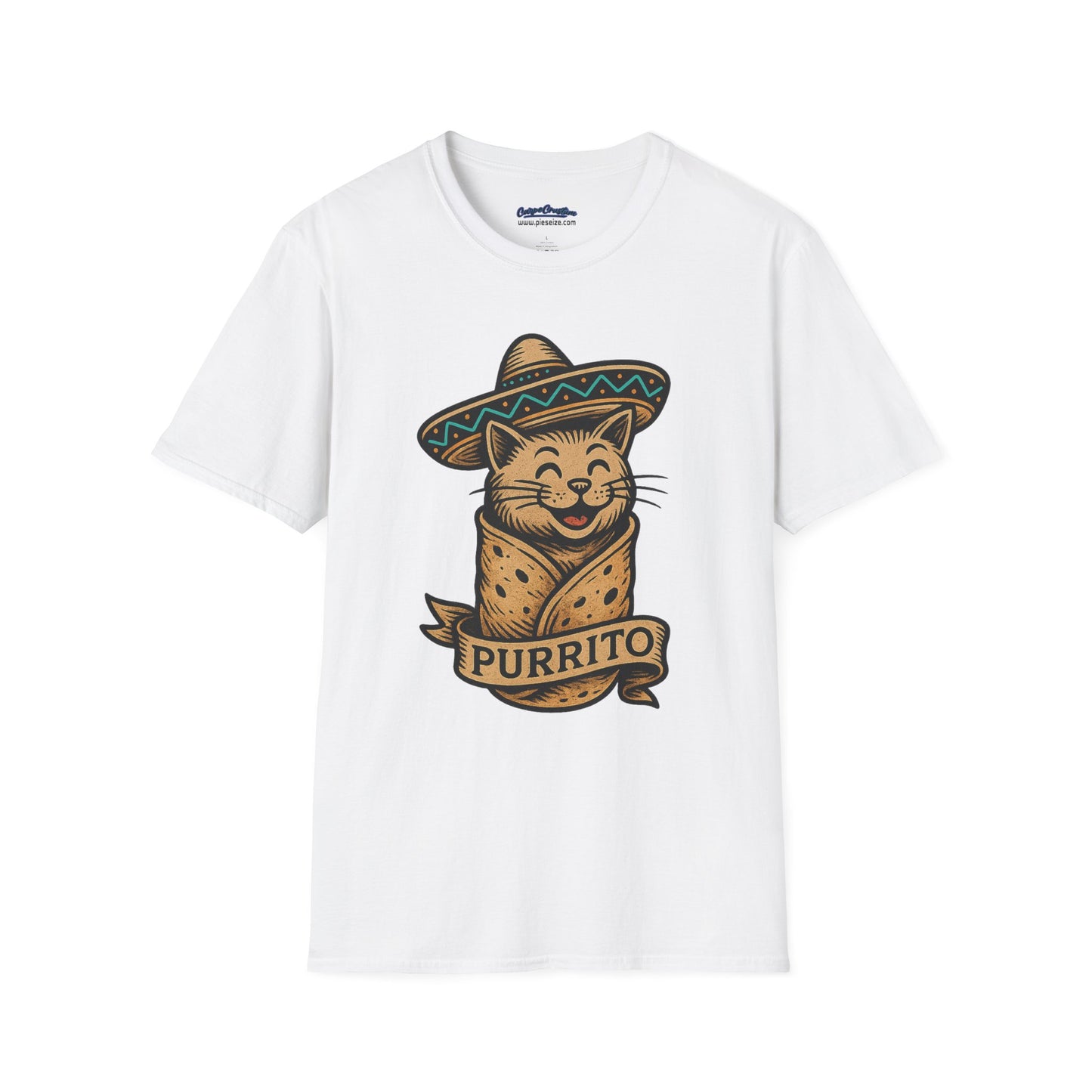 Purrito Cat Burrito T-Shirt – Funny Sombrero Kitty Tee