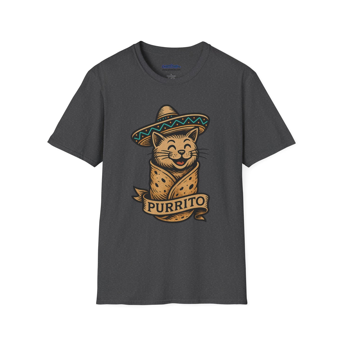 Purrito Cat Burrito T-Shirt – Funny Sombrero Kitty Tee