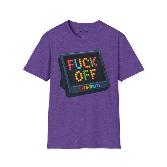Lite-Brite Fuck Off Shirt Funny Retro Nostalgia Graphic Tee