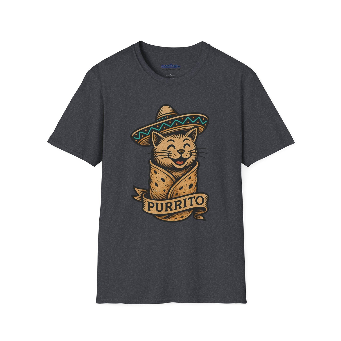 Purrito Cat Burrito T-Shirt – Funny Sombrero Kitty Tee