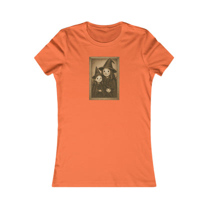 Vintage Witch Family Portrait Tee – Spooky Cute Women’s Halloween Shirt
