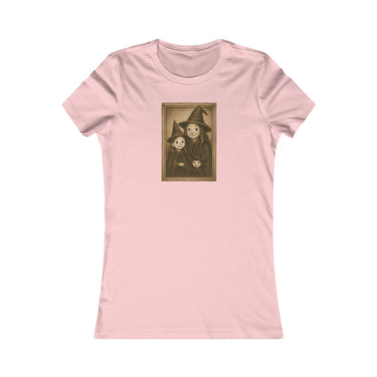 Vintage Witch Family Portrait Tee – Spooky Cute Women’s Halloween Shirt