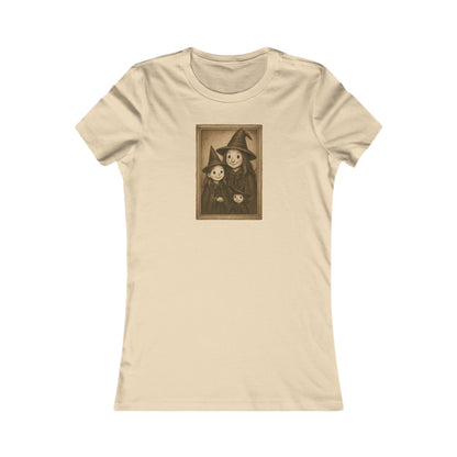 Vintage Witch Family Portrait Tee – Spooky Cute Women’s Halloween Shirt