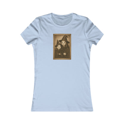 Vintage Witch Family Portrait Tee – Spooky Cute Women’s Halloween Shirt
