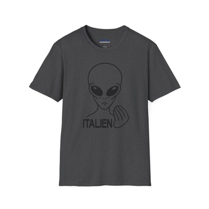 Italien Alien Funny Italian Gesture Shirt – UFO Meme Graphic Tee, Italian Hand Alien Shirt, Gift for Italians, Sci-Fi Humor Tee