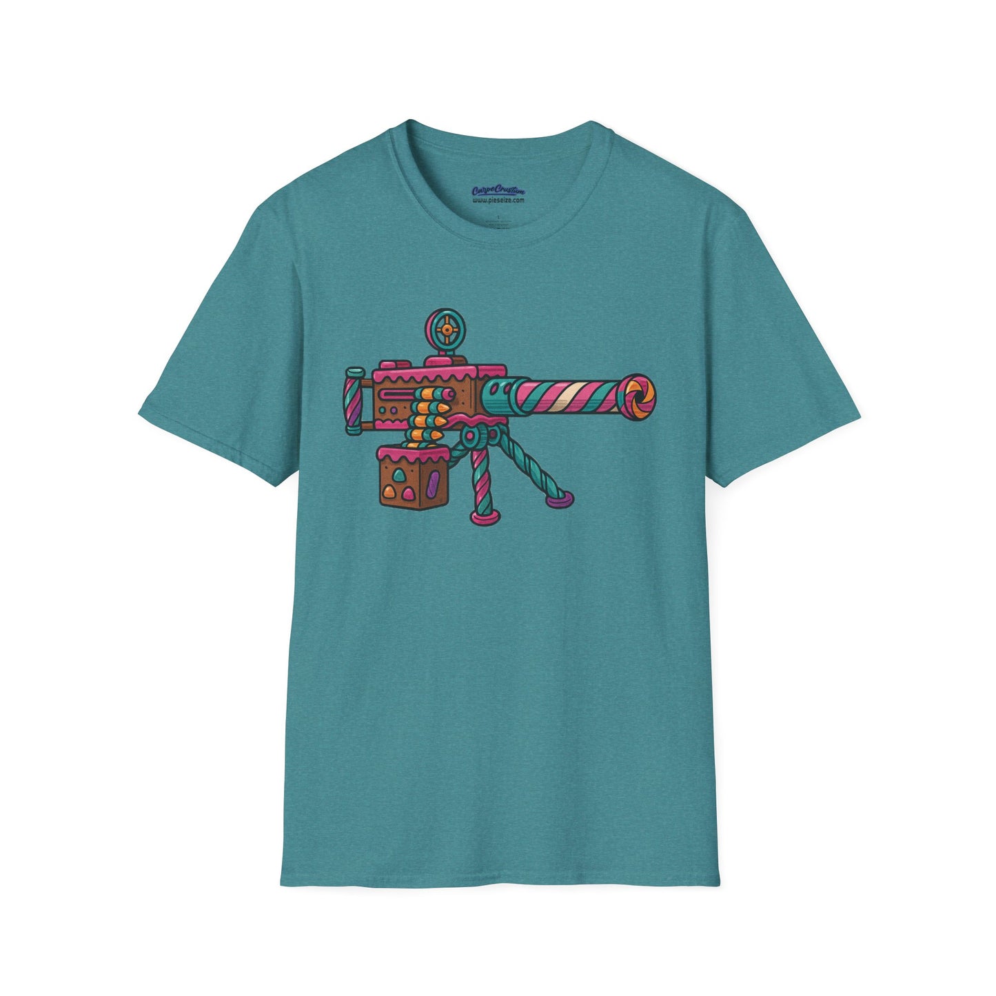 Whimsical Candy 50 Cal Shirt – Bright & Bold Funny Gun Design Tee