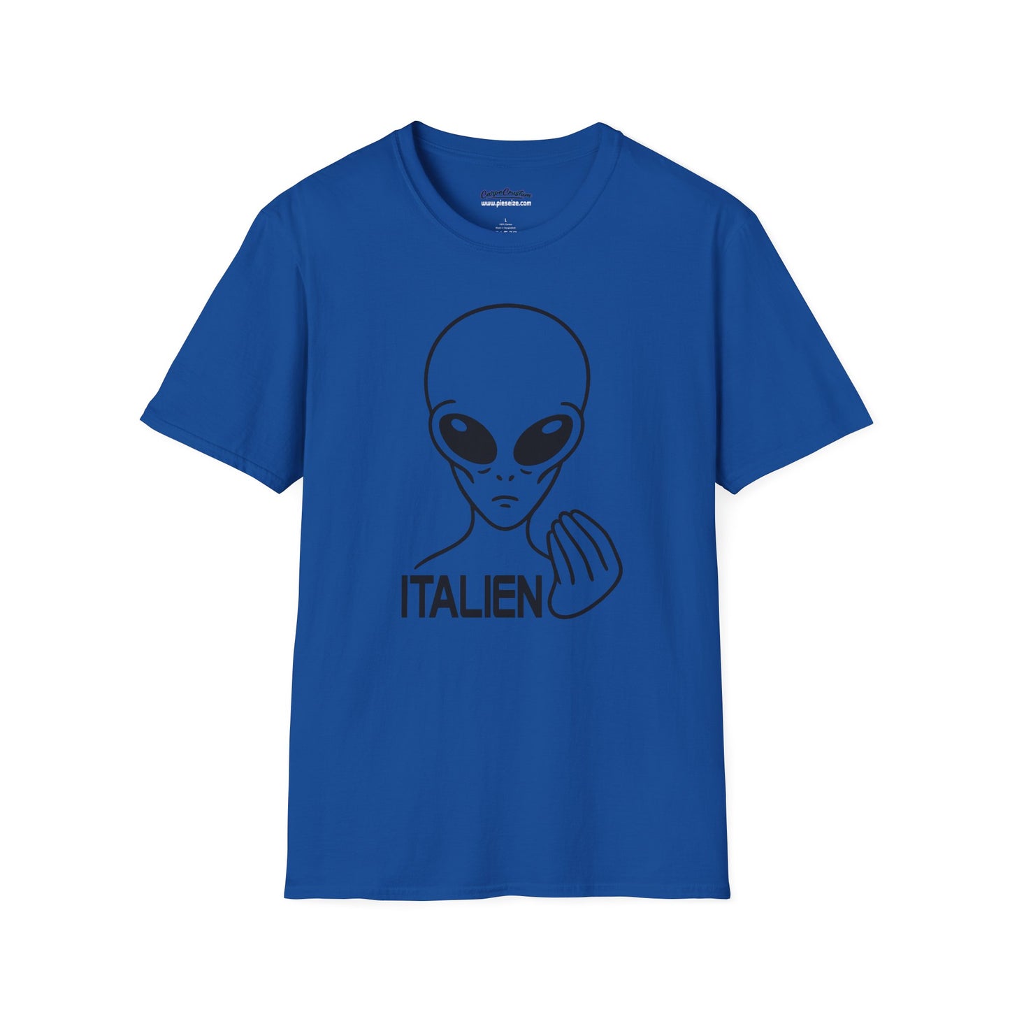 Italien Alien Funny Italian Gesture Shirt – UFO Meme Graphic Tee, Italian Hand Alien Shirt, Gift for Italians, Sci-Fi Humor Tee