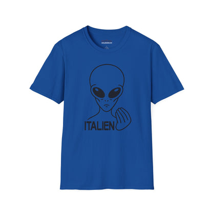 Italien Alien Funny Italian Gesture Shirt – UFO Meme Graphic Tee, Italian Hand Alien Shirt, Gift for Italians, Sci-Fi Humor Tee