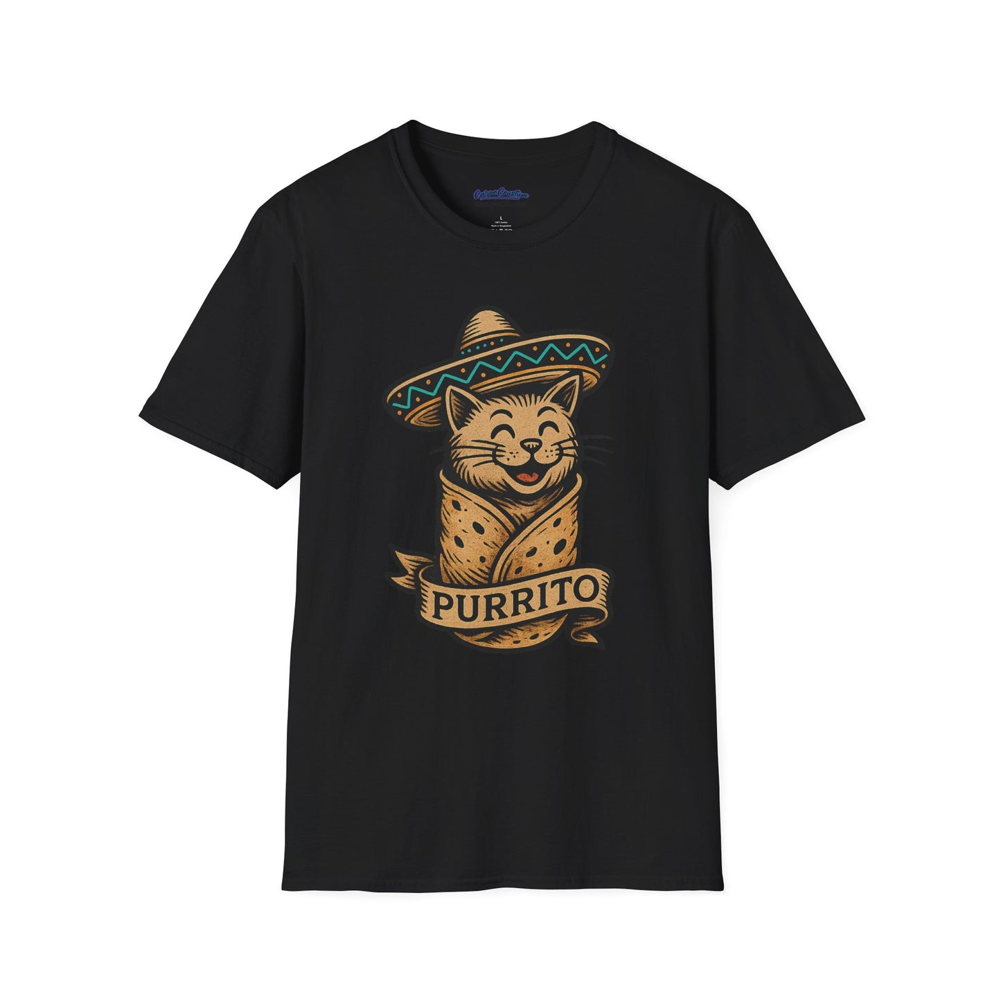 Purrito Cat Burrito T-Shirt – Funny Sombrero Kitty Tee