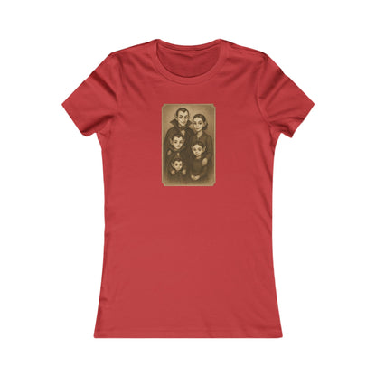 Vintage Vampire Family Portrait Tee – Cute Women’s Halloween Shirt