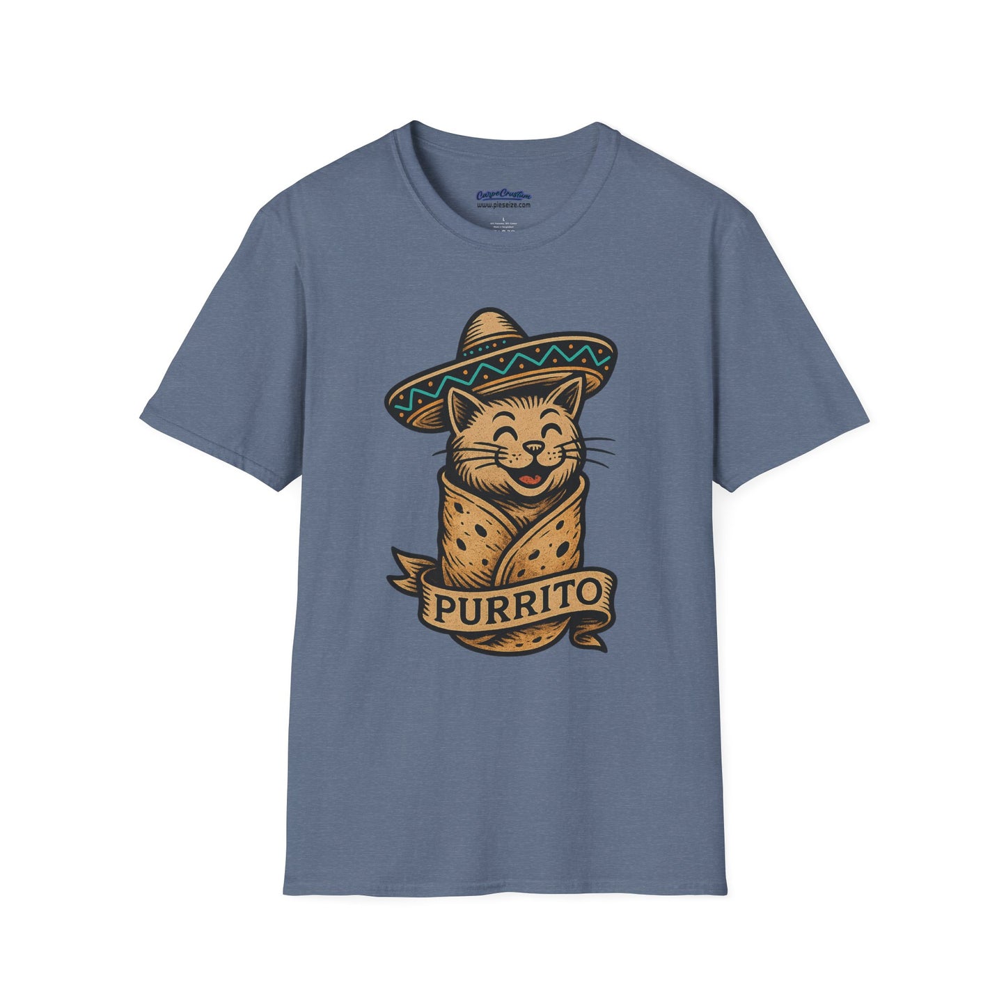 Purrito Cat Burrito T-Shirt – Funny Sombrero Kitty Tee