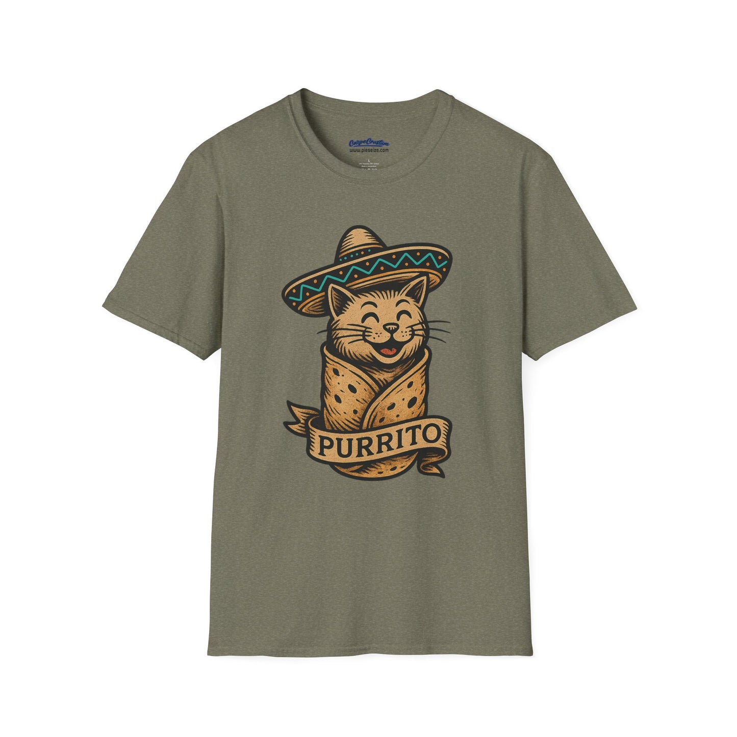 Purrito Cat Burrito T-Shirt – Funny Sombrero Kitty Tee