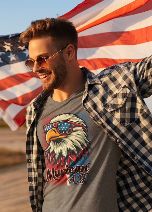 USA Eagle 'Murican A.F. Shirt - Funny Patriotic T-Shirt, July 4th, Independence Day